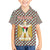 Palestine Christmas Family Matching Off The Shoulder Long Sleeve Dress and Hawaiian Shirt with Red-Green Pattern, Golden Eagle Emblem, and Jesus Holding Flag Motif - Wonder Print Shop