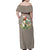 Palestine Christmas Family Matching Off Shoulder Maxi Dress and Hawaiian Shirt with Red-Green Pattern, Golden Eagle Emblem, and Jesus Holding Flag Motif - Wonder Print Shop
