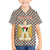 Palestine Christmas Family Matching Off Shoulder Maxi Dress and Hawaiian Shirt with Red-Green Pattern, Golden Eagle Emblem, and Jesus Holding Flag Motif - Wonder Print Shop