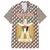 Palestine Christmas Family Matching Short Sleeve Bodycon Dress and Hawaiian Shirt with Red-Green Pattern, Golden Eagle Emblem, and Jesus Holding Flag Motif - Wonder Print Shop