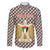 Palestine Christmas Family Matching Short Sleeve Bodycon Dress and Hawaiian Shirt with Red-Green Pattern, Golden Eagle Emblem, and Jesus Holding Flag Motif - Wonder Print Shop