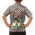 Palestine Christmas Family Matching Summer Maxi Dress and Hawaiian Shirt with Red-Green Pattern, Golden Eagle Emblem, and Jesus Holding Flag Motif - Wonder Print Shop