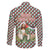 Palestine Christmas Family Matching Summer Maxi Dress and Hawaiian Shirt with Red-Green Pattern, Golden Eagle Emblem, and Jesus Holding Flag Motif - Wonder Print Shop