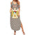 Palestine Christmas Family Matching Summer Maxi Dress and Hawaiian Shirt with Red-Green Pattern, Golden Eagle Emblem, and Jesus Holding Flag Motif - Wonder Print Shop