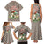 Palestine Christmas Family Matching Tank Maxi Dress and Hawaiian Shirt with Red-Green Pattern, Golden Eagle Emblem, and Jesus Holding Flag Motif - Wonder Print Shop