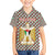 Palestine Christmas Kid Hawaiian Shirt with Red-Green Pattern, Golden Eagle Emblem, and Jesus Holding Flag Motif - Wonder Print Shop
