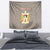 Palestine Christmas Tapestry with Red-Green Pattern, Golden Eagle Emblem, and Jesus Holding Flag Motif - Wonder Print Shop