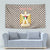 Palestine Christmas Tapestry with Red-Green Pattern, Golden Eagle Emblem, and Jesus Holding Flag Motif - Wonder Print Shop
