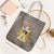 Palestine Christmas Tote Bag with Red-Green Pattern, Golden Eagle Emblem, and Jesus Holding Flag Motif - Wonder Print Shop