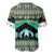 Palestine Christmas Baseball Jersey with Green-White Theme, Tree Ornaments, and Nativity Scene Motif - Wonder Print Shop
