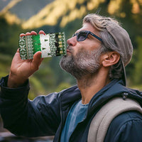 Palestine Christmas 4 in 1 Can Cooler Tumbler with Green-White Theme, Tree Ornaments, and Nativity Scene Motif - Wonder Print Shop