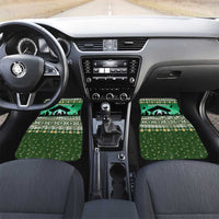 Palestine Christmas Car Mats with Green-White Theme, Tree Ornaments, and Nativity Scene Motif - Wonder Print Shop