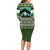 Palestine Christmas Family Matching Long Sleeve Bodycon Dress and Hawaiian Shirt with Green-White Theme, Tree Ornaments, and Nativity Scene Motif - Wonder Print Shop
