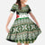 Palestine Christmas Family Matching Off The Shoulder Long Sleeve Dress and Hawaiian Shirt with Green-White Theme, Tree Ornaments, and Nativity Scene Motif - Wonder Print Shop