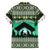 Palestine Christmas Family Matching Off The Shoulder Long Sleeve Dress and Hawaiian Shirt with Green-White Theme, Tree Ornaments, and Nativity Scene Motif - Wonder Print Shop