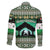 Palestine Christmas Family Matching Off The Shoulder Long Sleeve Dress and Hawaiian Shirt with Green-White Theme, Tree Ornaments, and Nativity Scene Motif - Wonder Print Shop