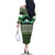 Palestine Christmas Family Matching Off The Shoulder Long Sleeve Dress and Hawaiian Shirt with Green-White Theme, Tree Ornaments, and Nativity Scene Motif - Wonder Print Shop