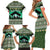 Palestine Christmas Family Matching Short Sleeve Bodycon Dress and Hawaiian Shirt with Green-White Theme, Tree Ornaments, and Nativity Scene Motif - Wonder Print Shop