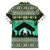 Palestine Christmas Family Matching Short Sleeve Bodycon Dress and Hawaiian Shirt with Green-White Theme, Tree Ornaments, and Nativity Scene Motif - Wonder Print Shop