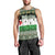 Palestine Christmas Men Tank Top with Green-White Theme, Tree Ornaments, and Nativity Scene Motif - Wonder Print Shop