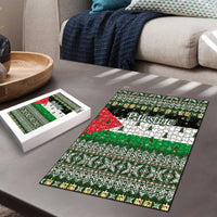 Palestine Christmas Puzzle with Green-White Theme, Tree Ornaments, and Nativity Scene Motif - Wonder Print Shop