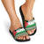 Palestine Christmas Slide Sandals with Green-White Theme, Tree Ornaments, and Nativity Scene Motif - Wonder Print Shop