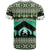 Palestine Christmas T Shirt with Green-White Theme, Tree Ornaments, and Nativity Scene Motif - Wonder Print Shop