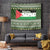 Palestine Christmas Tapestry with Green-White Theme, Tree Ornaments, and Nativity Scene Motif - Wonder Print Shop