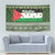 Palestine Christmas Tapestry with Green-White Theme, Tree Ornaments, and Nativity Scene Motif - Wonder Print Shop