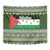 Palestine Christmas Tapestry with Green-White Theme, Tree Ornaments, and Nativity Scene Motif - Wonder Print Shop
