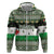 Palestine Christmas Zip Hoodie with Green-White Theme, Tree Ornaments, and Nativity Scene Motif - Wonder Print Shop