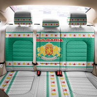 Bulgaria Christmas Back Car Seat Cover with Green-White Theme, Coat of Arms, and National Flag Motif - Wonder Print Shop