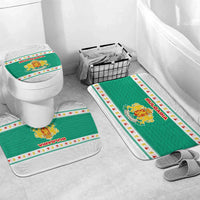 Bulgaria Christmas Bathroom Set with Green-White Theme, Coat of Arms, and National Flag Motif - Wonder Print Shop