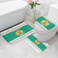 Bulgaria Christmas Bathroom Set with Green-White Theme, Coat of Arms, and National Flag Motif - Wonder Print Shop