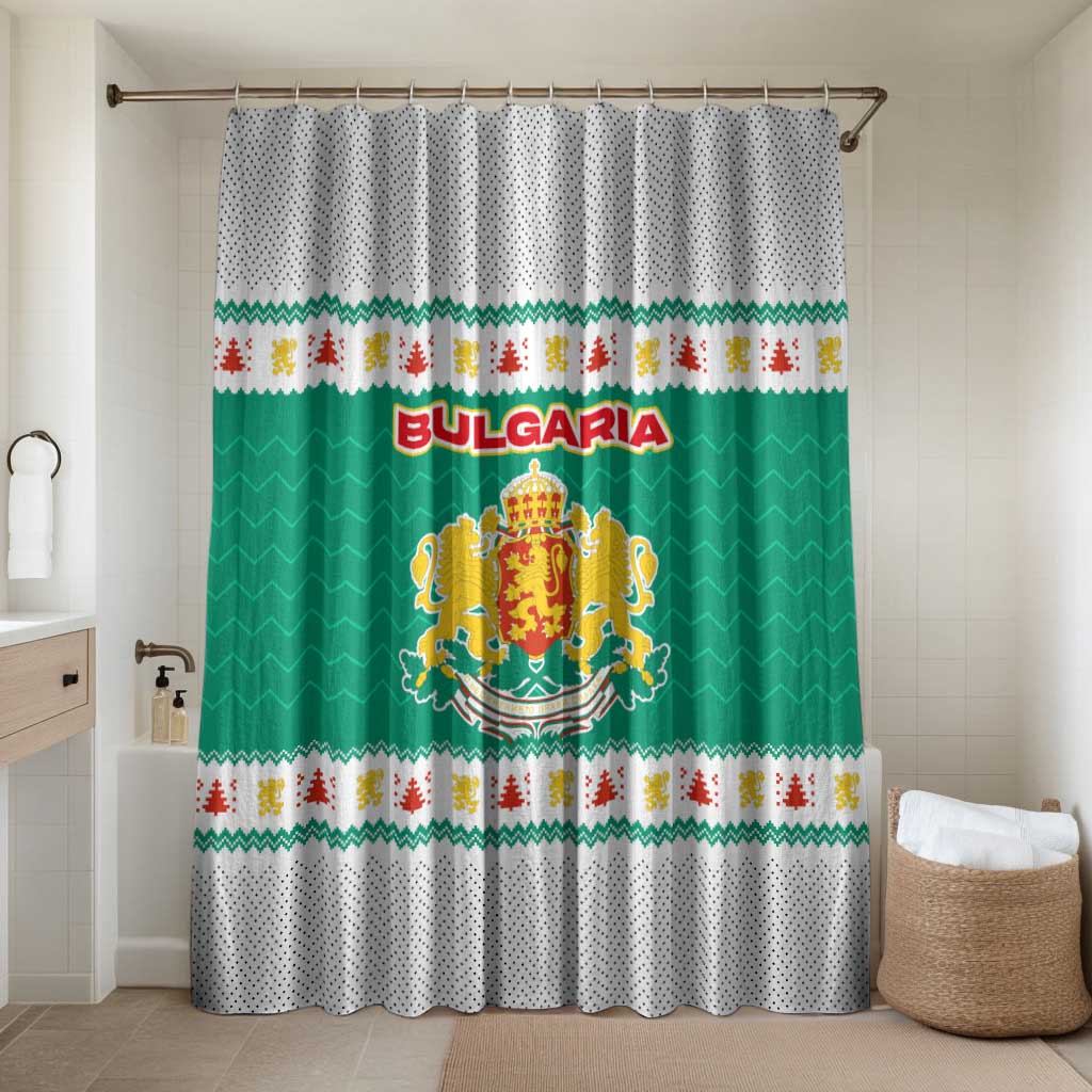 Bulgaria Christmas Bathroom Set with Green-White Theme, Coat of Arms, and National Flag Motif - Wonder Print Shop
