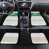 Bulgaria Christmas Car Mats with Green-White Theme, Coat of Arms, and National Flag Motif - Wonder Print Shop
