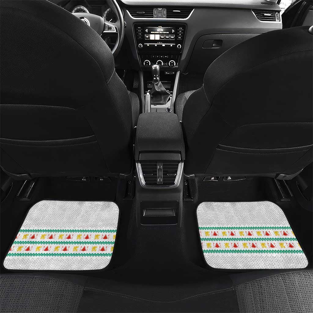Bulgaria Christmas Car Mats with Green-White Theme, Coat of Arms, and National Flag Motif - Wonder Print Shop