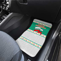 Bulgaria Christmas Car Mats with Green-White Theme, Coat of Arms, and National Flag Motif - Wonder Print Shop