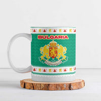 Bulgaria Christmas Ceramic Mug with Green-White Theme, Coat of Arms, and National Flag Motif - Wonder Print Shop