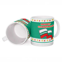 Bulgaria Christmas Ceramic Mug with Green-White Theme, Coat of Arms, and National Flag Motif - Wonder Print Shop