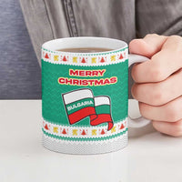 Bulgaria Christmas Ceramic Mug with Green-White Theme, Coat of Arms, and National Flag Motif - Wonder Print Shop