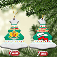 Bulgaria Christmas Ceramic Ornament with Green-White Theme, Coat of Arms, and National Flag Motif - Wonder Print Shop