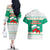 Bulgaria Christmas Couples Matching Off The Shoulder Long Sleeve Dress and Hawaiian Shirt with Green-White Theme, Coat of Arms, and National Flag Motif - Wonder Print Shop
