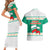 Bulgaria Christmas Couples Matching Short Sleeve Bodycon Dress and Hawaiian Shirt with Green-White Theme, Coat of Arms, and National Flag Motif - Wonder Print Shop