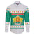Bulgaria Christmas Family Matching Long Sleeve Bodycon Dress and Hawaiian Shirt with Green-White Theme, Coat of Arms, and National Flag Motif - Wonder Print Shop