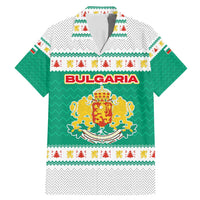 Bulgaria Christmas Family Matching Mermaid Dress and Hawaiian Shirt with Green-White Theme, Coat of Arms, and National Flag Motif - Wonder Print Shop