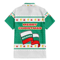 Bulgaria Christmas Family Matching Mermaid Dress and Hawaiian Shirt with Green-White Theme, Coat of Arms, and National Flag Motif - Wonder Print Shop