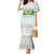 Bulgaria Christmas Family Matching Mermaid Dress and Hawaiian Shirt with Green-White Theme, Coat of Arms, and National Flag Motif - Wonder Print Shop