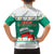 Bulgaria Christmas Family Matching Off The Shoulder Long Sleeve Dress and Hawaiian Shirt with Green-White Theme, Coat of Arms, and National Flag Motif - Wonder Print Shop