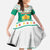 Bulgaria Christmas Family Matching Off The Shoulder Long Sleeve Dress and Hawaiian Shirt with Green-White Theme, Coat of Arms, and National Flag Motif - Wonder Print Shop